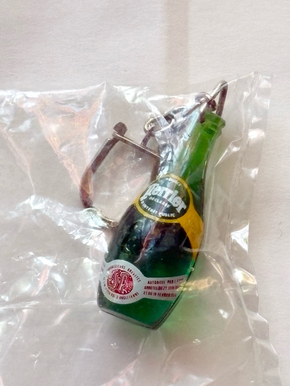 Collectible Perrier Bottle Keychain